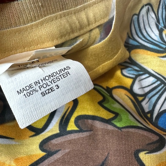 NWOT Toddler All Over Bright Graphic Print Animal Flower S/S Tee Shirt Size 3 - Picture 9 of 9